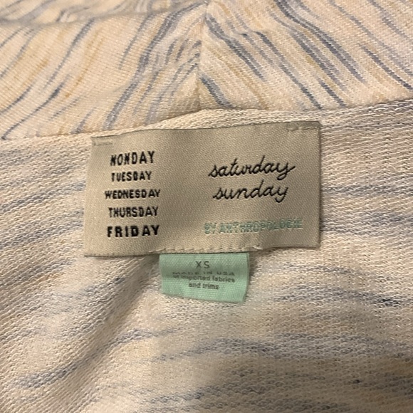 Anthropologie Saturday Sunday Size XS Elsa Marled Wrap pullover top Draped Front - Picture 8 of 8